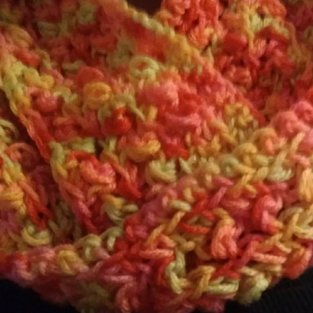 🏵️Adult hand crochet ear warmer & infinity scarf